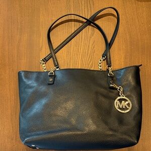 Michael Kors Black Pebbled Leather Tote